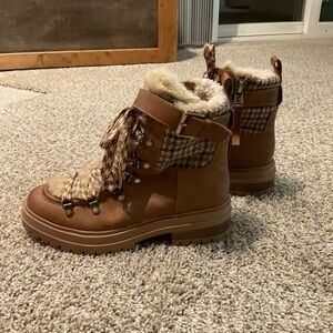 Circus by Sam Edelman Brown and Cream Winter Boots 6.5 Gretchen